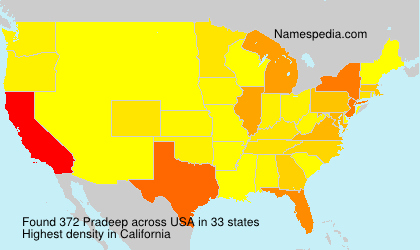 Surname Pradeep in USA Surname Pradeep in USA