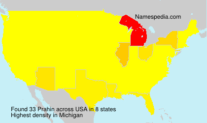 Surname Prahin in USA