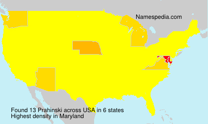 Surname Prahinski in USA Surname Prahinski in USA