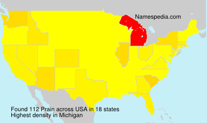 Surname Prain in USA Surname Prain in USA