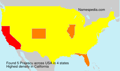 Surname Prajescu in USA Surname Prajescu in USA