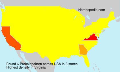 Surname Prakalapakorn in USA Surname Prakalapakorn in USA