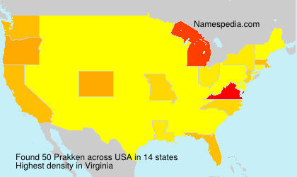 Surname Prakken in USA Surname Prakken in USA