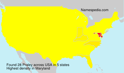 Surname Praley in USA Surname Praley in USA
