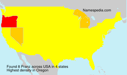 Surname Pranz in USA Surname Pranz in USA