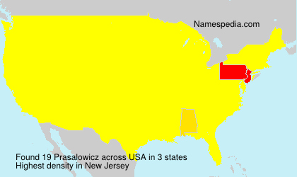 Surname Prasalowicz in USA Surname Prasalowicz in USA