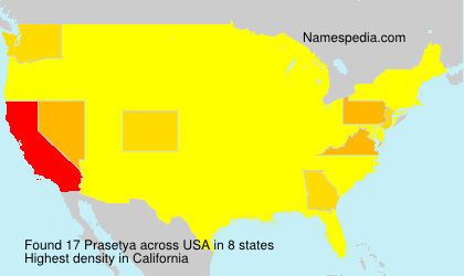 Surname Prasetya in USA Surname Prasetya in USA