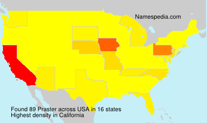 Surname Praster in USA Surname Praster in USA