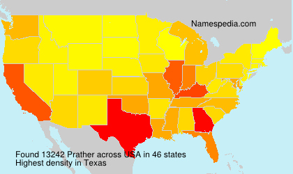 Surname Prather in USA Surname Prather in USA