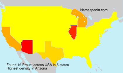 Surname Praust in USA