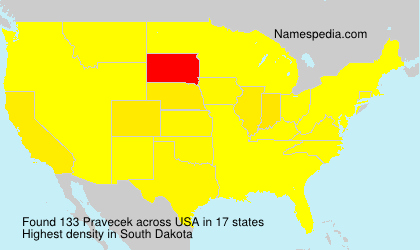 Surname Pravecek in USA Surname Pravecek in USA