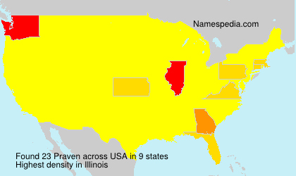 Surname Praven in USA Surname Praven in USA