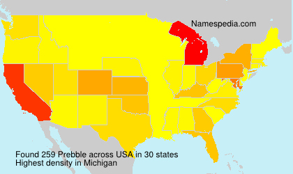 Surname Prebble in USA Surname Prebble in USA
