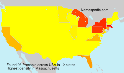 Surname Precopio in USA Surname Precopio in USA