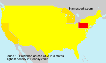 Surname Predebon in USA Surname Predebon in USA