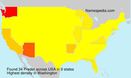 Surname Preder in USA Surname Preder in USA