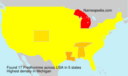 Surname Predhomme in USA Surname Predhomme in USA