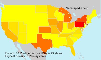 Surname Prediger in USA Surname Prediger in USA