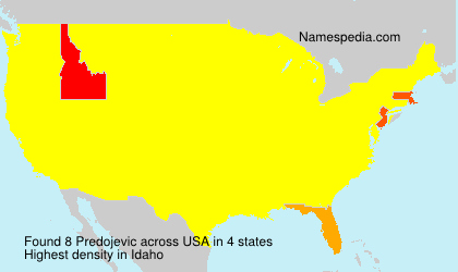Surname Predojevic in USA Surname Predojevic in USA