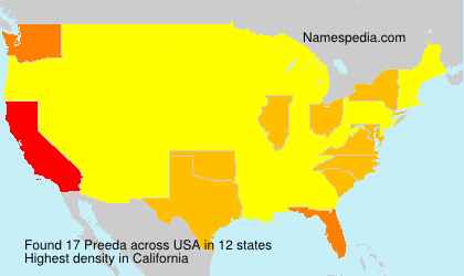 Surname Preeda in USA Surname Preeda in USA