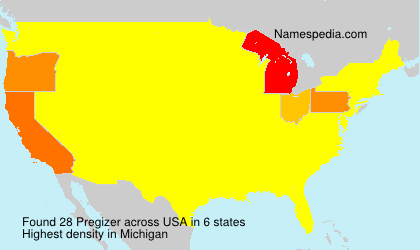 Surname Pregizer in USA Surname Pregizer in USA