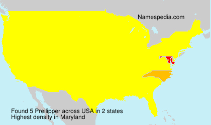 Surname Preilipper in USA Surname Preilipper in USA