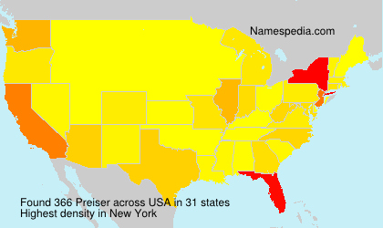 Surname Preiser in USA Surname Preiser in USA