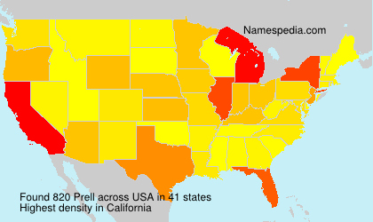Surname Prell in USA Surname Prell in USA