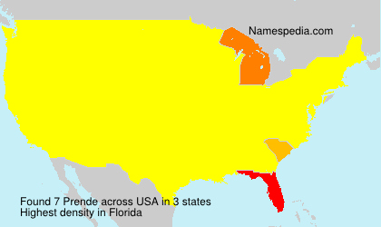 Surname Prende in USA Surname Prende in USA