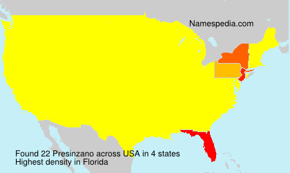 Surname Presinzano in USA Surname Presinzano in USA