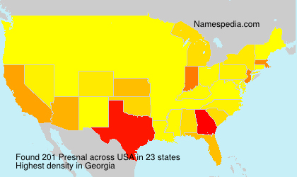 Surname Presnal in USA Surname Presnal in USA