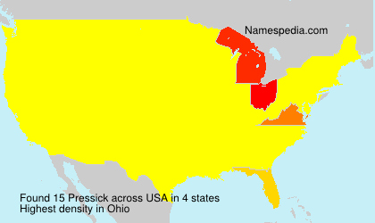 Surname Pressick in USA Surname Pressick in USA