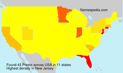 Surname Preste in USA Surname Preste in USA