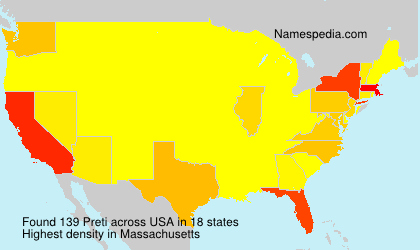 Surname Preti in USA