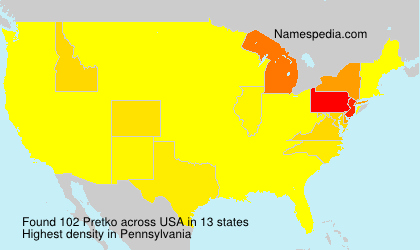 Surname Pretko in USA Surname Pretko in USA
