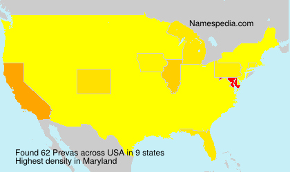 Surname Prevas in USA Surname Prevas in USA