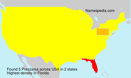 Surname Prezzama in USA Surname Prezzama in USA