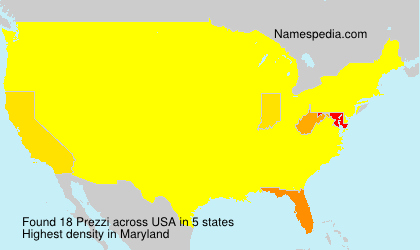 Surname Prezzi in USA Surname Prezzi in USA