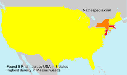 Surname Priant in USA Surname Priant in USA