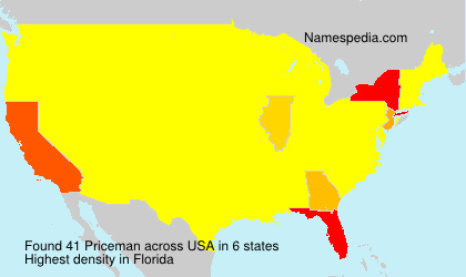 Surname Priceman in USA Surname Priceman in USA