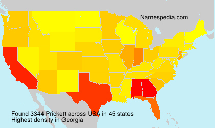 Surname Prickett in USA Surname Prickett in USA