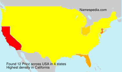 Surname Pricz in USA Surname Pricz in USA