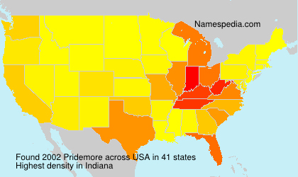 Surname Pridemore in USA Surname Pridemore in USA