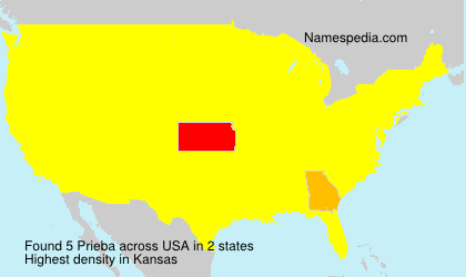 Surname Prieba in USA Surname Prieba in USA