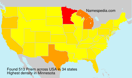 Surname Priem in USA Surname Priem in USA