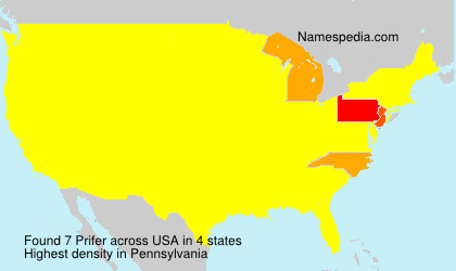 Surname Prifer in USA Surname Prifer in USA