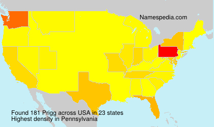 Surname Prigg in USA Surname Prigg in USA