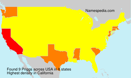 Surname Priggs in USA Surname Priggs in USA