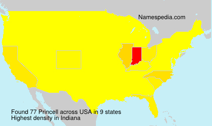 Surname Princell in USA