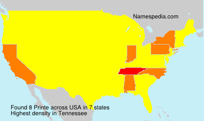 Surname Printe in USA Surname Printe in USA
